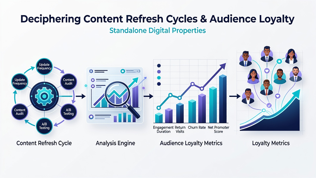 Deciphering How Content Refresh Cycles Influence Audience Loyalty Metrics Across Standalone Digital Properties
