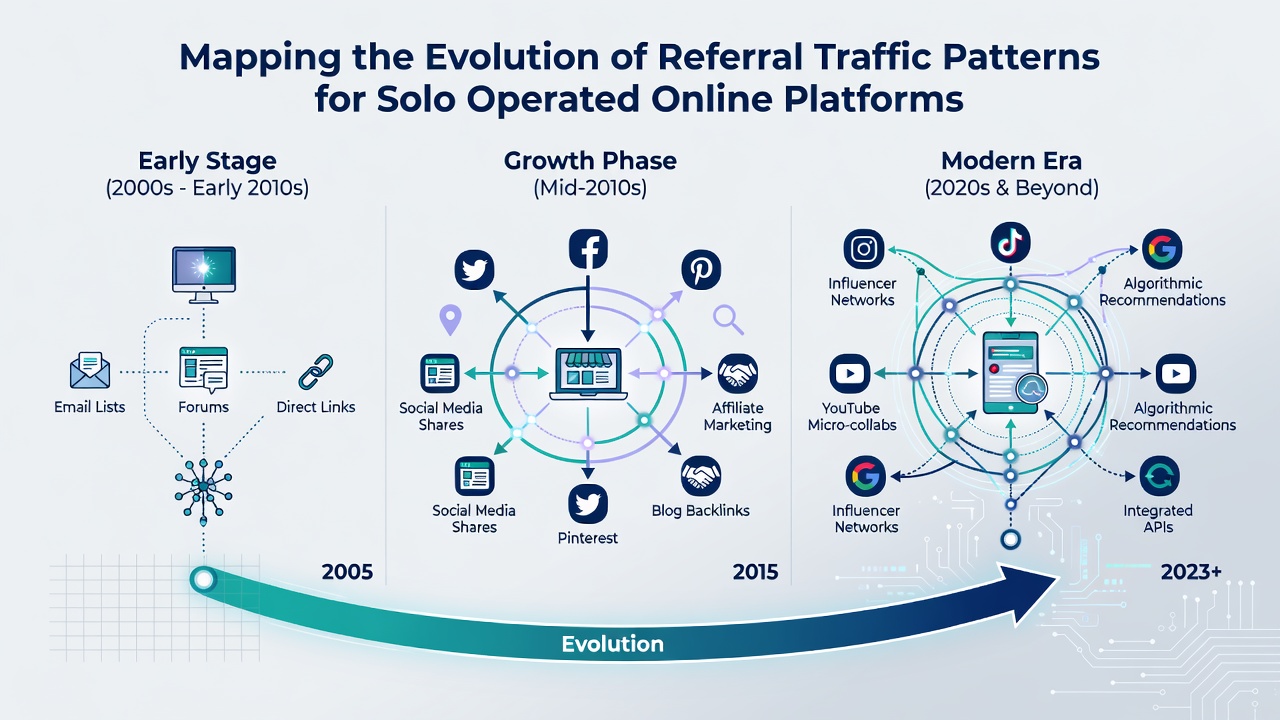Mapping the Evolution of Referral Traffic Patterns for Solo Operated Online Platforms